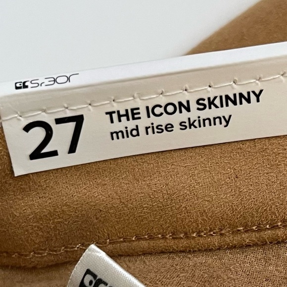 Joe's Jeans • NWT The Icon Skinny Flawless Mid Rise Suede Pant Camel - Picture 8 of 11